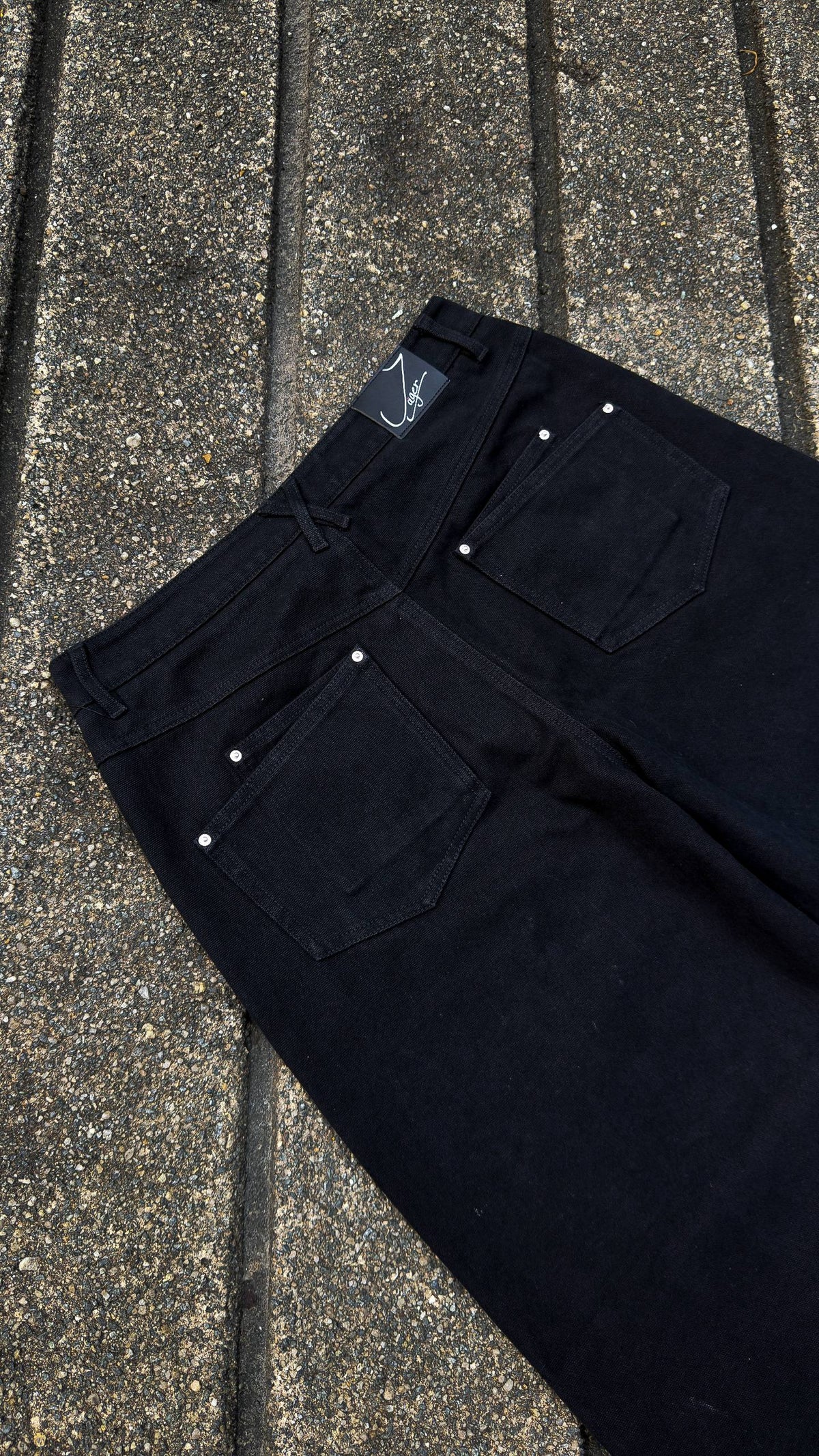 black plaid canvas